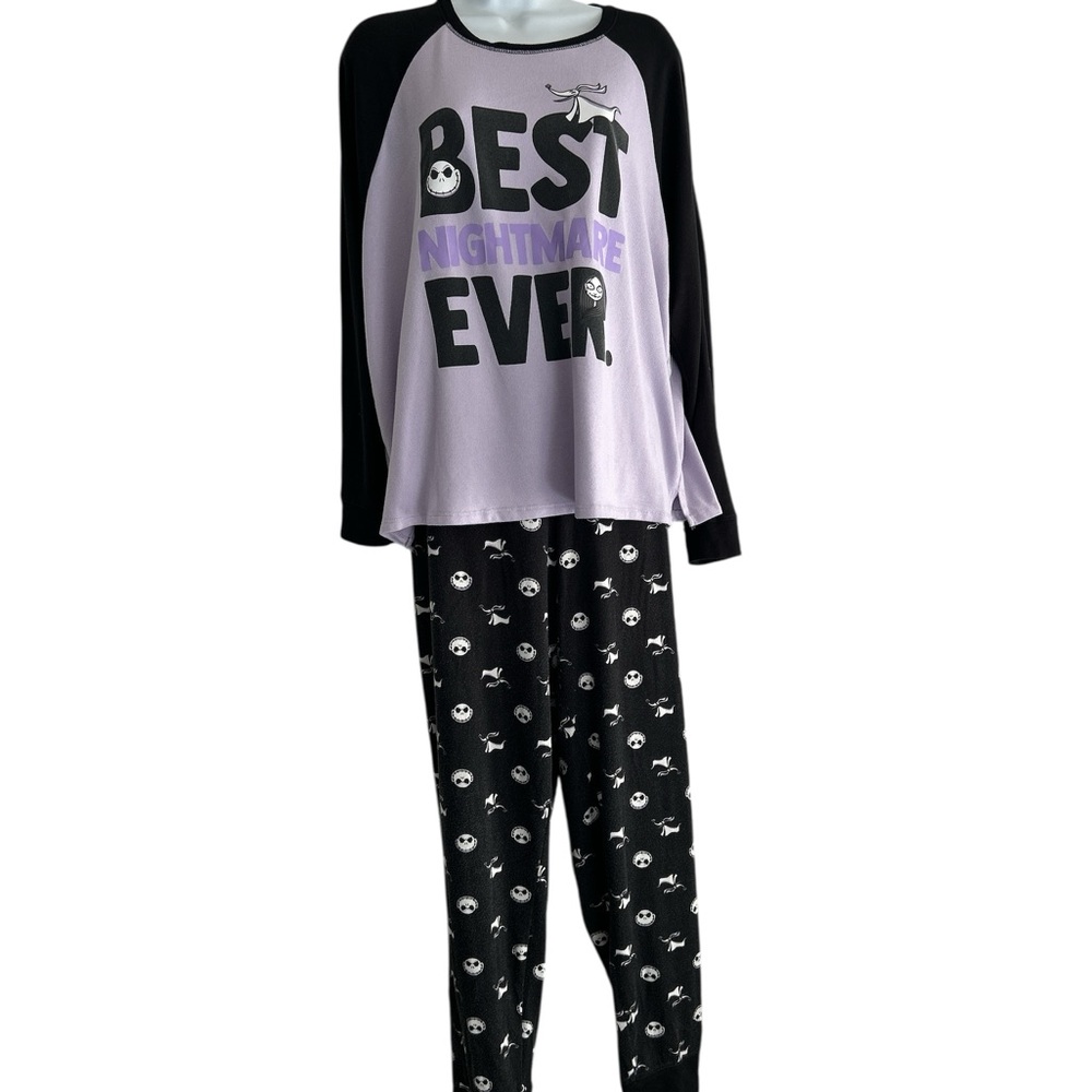 Disney’s Nightmare Before Christmas long sleeve pajama top & jogger sleep set - Picture 1 of 6